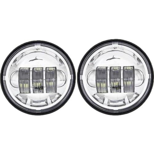 2PCS 4.5 inch LED Fog Light DRL LED Fog Halo Ring 30W Round Waterproof 4 1/2 Auxiliary Passing Lamp For Motorcycles
