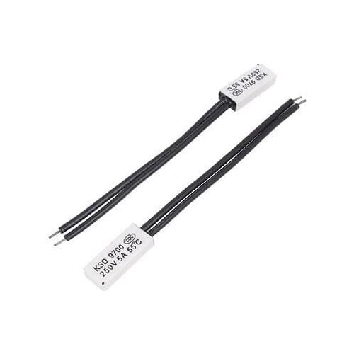 5 Pieces Normal Close Bimetal Thermal Thermostat KSD9700 Switch 55/60/65/70/75/80C Celsius 250V 5A