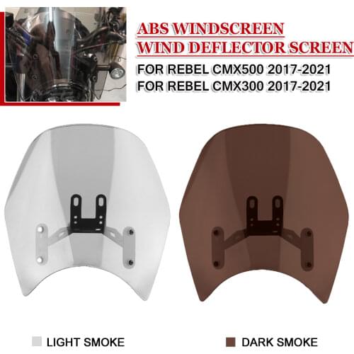 Windshield For Honda Rebel CMX 500 300 CMX500 CMX300 2017 2018 2019 2020 2021 Motorcycle ABS Windscreen Flyscreen Wind Deflector
