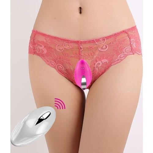 Rechargeable Wireless Remote Control Vibrator 10 Vibration Modes Wearable C String Panties Pudendum Silicone Massager For Women