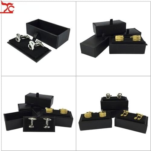 12 Pcs Hot Sale Cufflinks Box 2 Styles Gift Box Gemelos New Storage Boxes Jewelry Cuff Links Case Craft Badge Box Jewelry Case