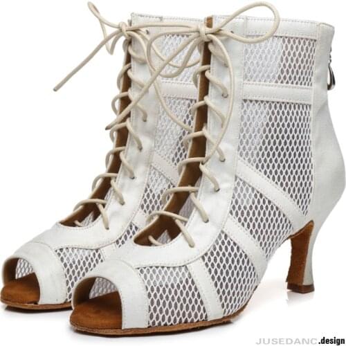 Women Shoes Latin Dance Shoes White Puma Shoes Women Jazz Square Wedding Dance Shoes Dance Boots Big size IDancing