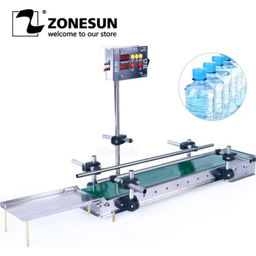 ZONESUN Electric Small Tabletop Automatic Waterproof Conveyor Belt Bottle Transfer Conveying Equipment For Production