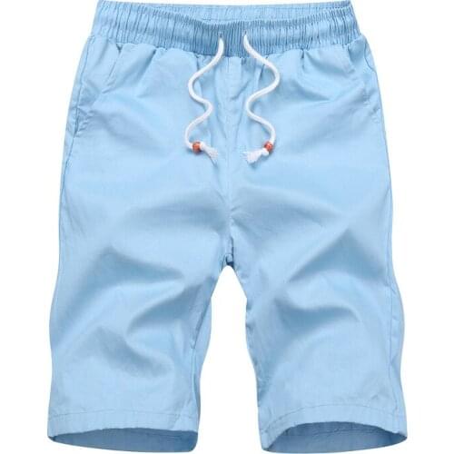 2021 Summer Solid Casual Shorts Men Board Shorts Plus Size 4XL Beach Shorts M-4XL Outdoor Sports Elastic Waist Loose Beachwear