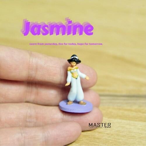 24PCS 3.5cm Original bulk Disney Aladdin Jasmine Princess Mini cartoon doll model ornament toys