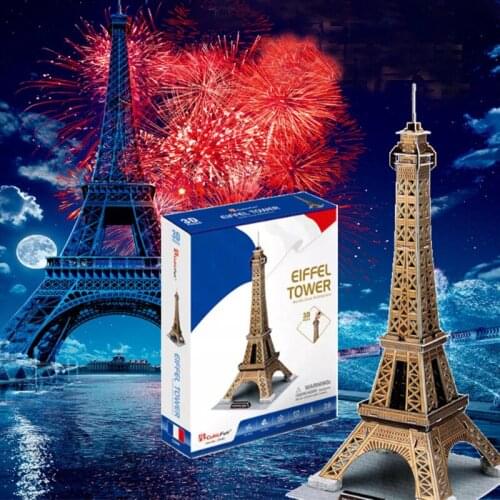 3D Children Jigsaw Puzzle World Architecture Montessori Children Developing Toys Table Game Paper Architecture Puzzle Kids Gifts