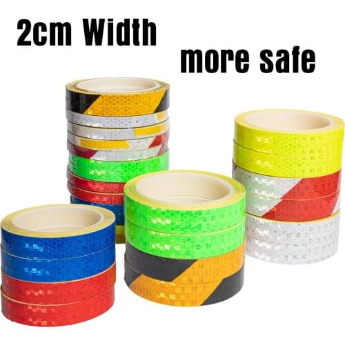8m*2cm width Fluorescent MTB Bike Bicycle Cycling Motorcycle Reflective Stickers Strip Decal Tape Safety Waterproof