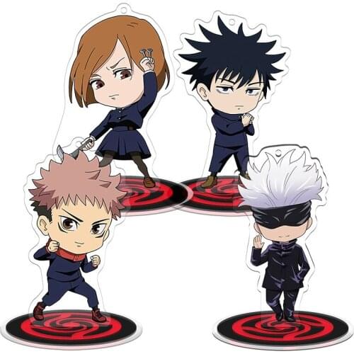Anime Jujutsu Kaisen Acrylic Keychain Toys Satoru Gojou Yuuji Itador Megumi Nobara Sukuna Kento Toge Model Doll Pendant Keyring