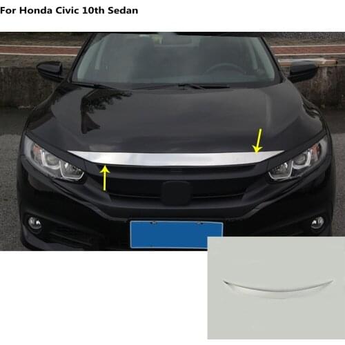 Car accessories front engine Machine grille grill hoods hood stick lid trim frame 1pcs For Honda Civic 10th Sedan 2016 2017 2018