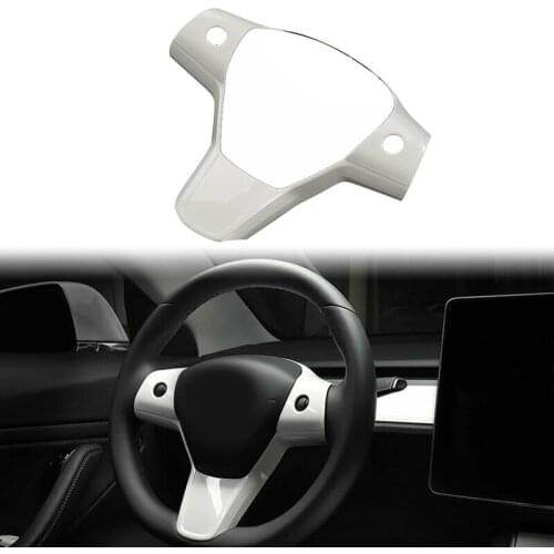 Auto Accessories Interior Steering Wheel Fully Covered Decorative Frame Patch for Tesla Model 3 2017-2021