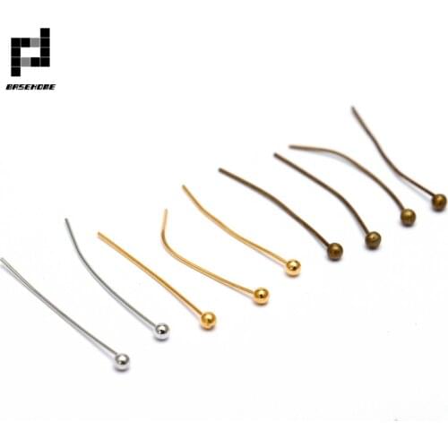 BASEHOME 200pcs/bag 18/20/24/30/35/40mm Length round Head bead Pins Needles For DIY Jewelry Making Accessories