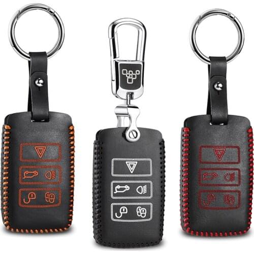 Car key case cover for Land Rover Range Rover Velar 2018 Sport Discover 5 2018 remote key chain keychain bag genuine leather