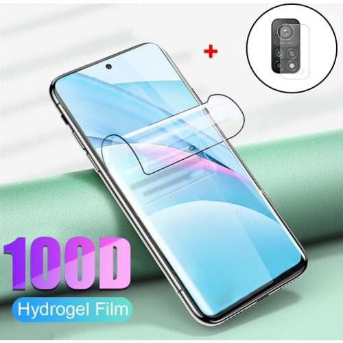 Hydrogel film + camera glass for mi note 10 lite xiaomi 10t pro screen protector mi10 pro note10 mi 10 t lite hidrogel mi10t pro