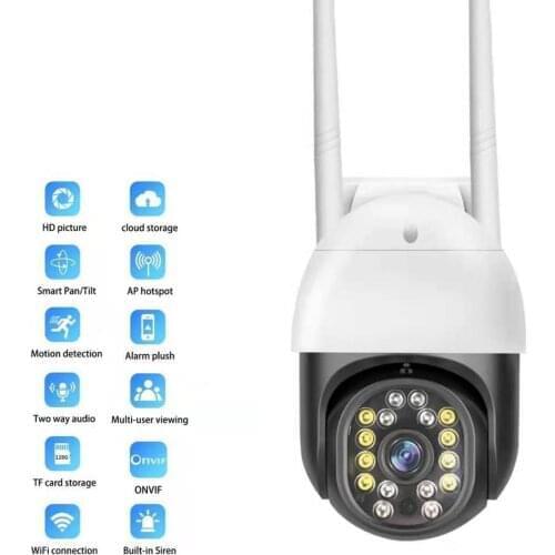 2MP 1080P Motion Detection Wireless PTZ IP Camera Onvif Intercom Outdoor Speed Dome Monitor