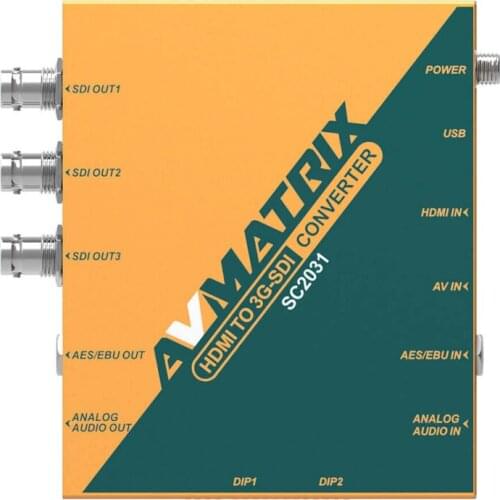 AVMATRIX SC2031 HDMI Cable - Compatible/AV to 3G-SDI Scaling HDMI Cable - Compatible Converter 3G-SDI AES/EBU Analog Audio