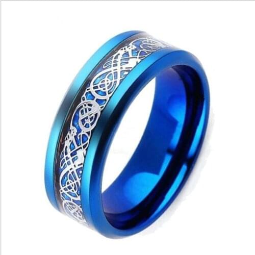 Stainless Steel 3 Colors with Decorative Pattern Finger Ring for Elegant Women Engagement Jewelry