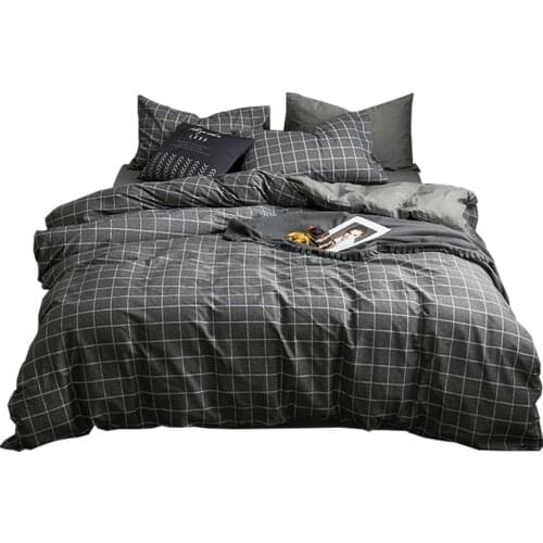 New Snowflakes Home bedding set 3/ 4pcs duvet cover set AB side bed linen flat sheet bedclothes adult Geometric Pillowcase