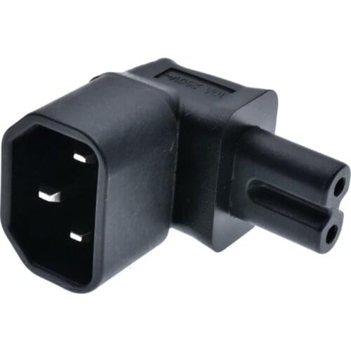 IEC 320 C14 to IEC C7 right angle power adapter IEC male to 8 type female angle Computer server power conversion adapte