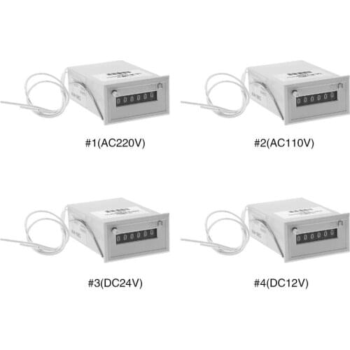CSK6-NKW 6 Digit Plastic Electromagnetic Pulse Counter AC220V / AC110V / DC24V / DC 12V