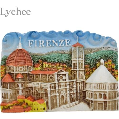 Lychee Life Florence Resin Fridge Magnet Creative Landscape Refrigerator Magnetic Stickers Travel Souvenirs Home Decoration
