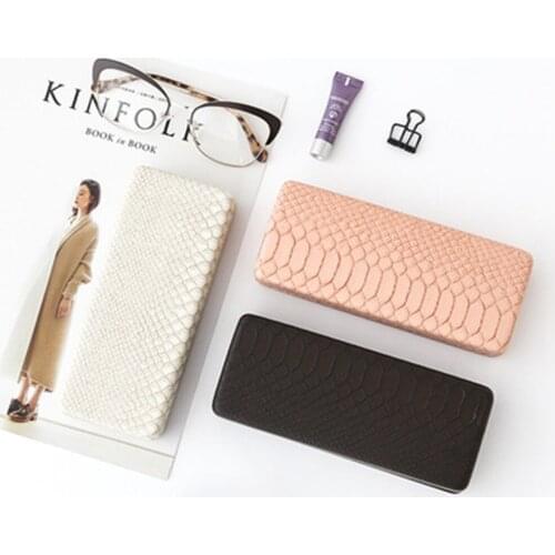 Portable Snake Pattern Glasses Protective Hard Fresh Style Eye Glasses Creative Sunglasses Box Leather Eyewear Box