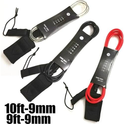 9ft/10ft-9mm Length Hot Sale Surf Foot Leash sup Surfboard Leash foot leashLength Sports Leash Good-Quality