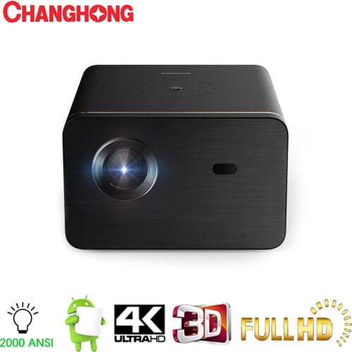 Changhong M4000 1080P Projector Support 4K TV Video 2000 ANSI Lumens 3+32GB Shutter 3D Android Beamer Changhong C300 upgrade ver