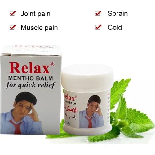 Relax Mentho Balm Cooling Oil Ointment For Sprain Joint Pain Headache Dizziness Antipruritic Cream Anti Mosquito
