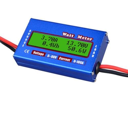 RC Watt Meter 100A 50A Power Analyzer LCD Screen Digital Wattmeter High Precision Power Meter Balance Battery Voltage Checker