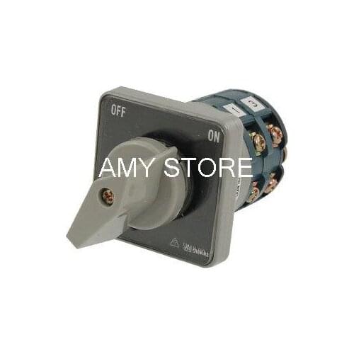 Circuit Control ON-OFF Gray Rotary Handle Changeover Switch