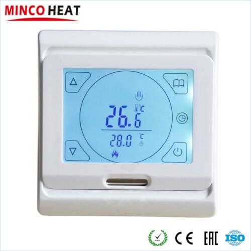 MINCO HEAT LCD Programmable Digital Room Floor Heating Thermostat Touch Screen Warming Floor Temperature Controller