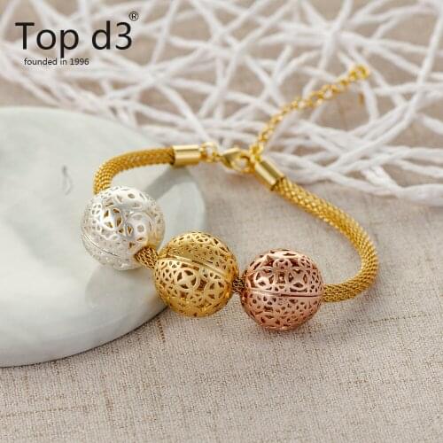 Top d3 Viennois Group gold color bracelets & bangle for women,24k plating ball bracelet ,fashion gold,women / girls bracelet