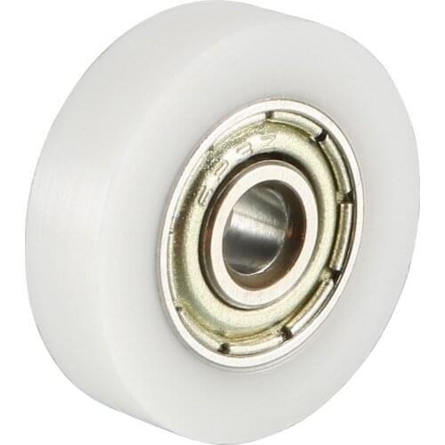 Uxcell Roller Idler Bearing Pulley Sliding Conveyor Wheel White 4pcs 3x15x4mm