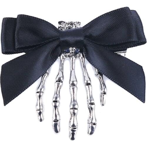 Skeleton Hand Bone Hair Clip Punk Hair Barrettes Creative Halloween Gothic Lolita Duckbill Barrettes Clips Accessories
