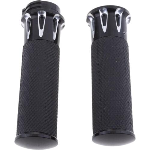 1 Pair 1'' 25mm CNC Aluminium Handlebar Hand Grips Throttle for Aprilia
