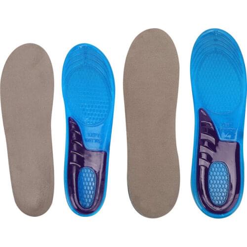 1Pair Sports Shoes Insole Non-Slip Running Orthopedic Insole Cushion TPE Insert Shoe Pad Foot Care Shock Absorption