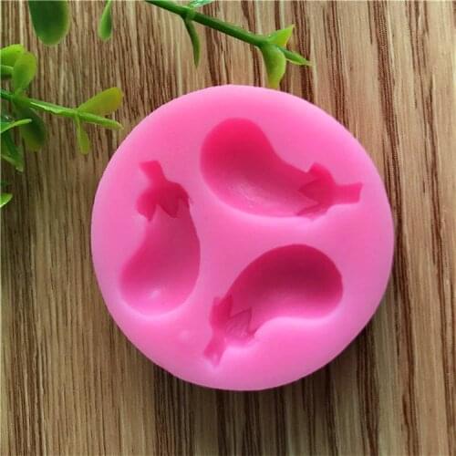 1Pcs Vegetables Shape Eggplant Chocolate Candy Jello Silicone Mold Mould Cake Tools Bakeware Sugar Craft D067
