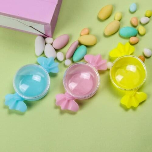 12pcs Clear Window Plastic Candy Box Creative Sweets Shape Wedding Favors Gift Boxes For Christmas Baby Shower Birthday Party