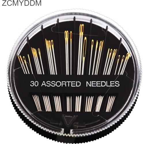 ZCMYDDM 30PCS Assorted Hand Sewing Needles with Case for Embroidery Mending Craft Stitching Quilting Repair DIY Sewing Tools