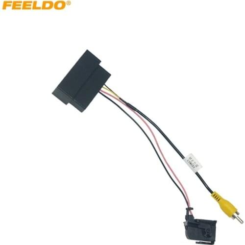 FEELDO Car Radio Audio Parking Rear Camera Video Plug Converter Cable For Ford Kuga Focus Edge Parking Reverse Wire Adapter
