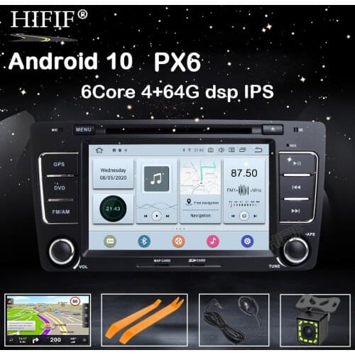 IPS DSP 8Core 4GB 64G 2 Din Android 10 Car Radio DVD Player For Skoda Octavia 2 3 A 5 A5 Yeti GPS Navigation Multimedia stereo