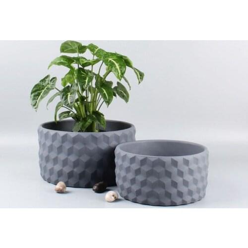 Large Diameter Round Silicone Mold For Concrete Flowerpot Garden 16cm Cement Planter Mould Succulent Plants Pot Container Mold