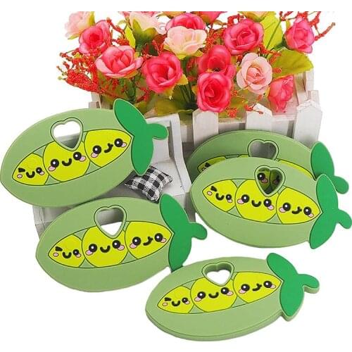Chenkai 10PCS Silicone Pea Teether DIY Baby Pacifier Dummy Chewing Sensory Pendant Jewelry Making Montessori Toy Accessories