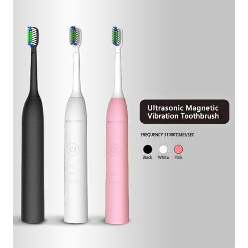 Electric sonic toothbrush wireless Charge Electric Tooth Brush with 2 Heads Teeth Brush(1 pc)