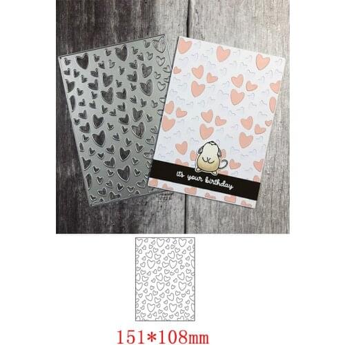 2020 Hot Love Heart Background Metal Cutting Dies For Scrapbooking Craft Die Cut Card Photo Album Making Embossing Stencil