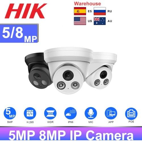 Hikvision Compatible 8MP IP Camera Dome PoE 24Hours Full-Time Color Night Vision 5MP CCTV Security 2MP ONVIF Plug&Play Hikvision