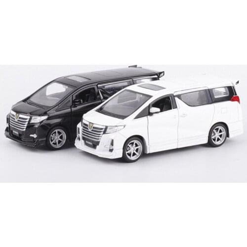 1/32 Jackiekim For Toyota ALPHARD ROWEN Japan PREMIUM Diecast Model CAR kids Toys gilfs pull back sound light Black/White/Blue