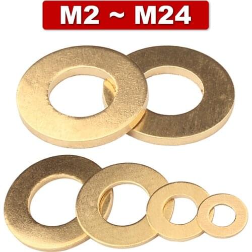 Round Brass Washer Meson,Bronze Flat Sheet Metal Cushion Paste Seals Shim Gasket Ring Ga97 M2 M2.5 M3 M4 M5 M6 M8 M10 M12 M14M16