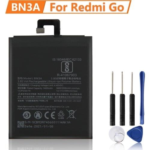XiaoMi Original Replacement Battery BN3A For Xiaomi Redmi Go Battery 100% New Authentic Phone Battery 2910mAh