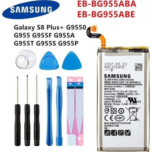 SAMSUNG Orginal EB-BG955ABA EB-BG955ABE 3500mAh Battery For Samsung Galaxy S8 Plus+ G9550 G955 G955F/A G955T G955S G955P +Tools